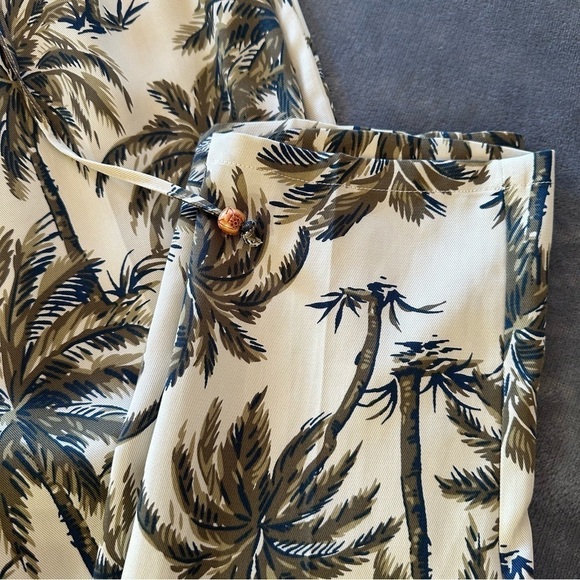 Soft Surroundings Tencel Relax Pull On Tropical Palm Tree Summer Pants - Picture 11 of 11